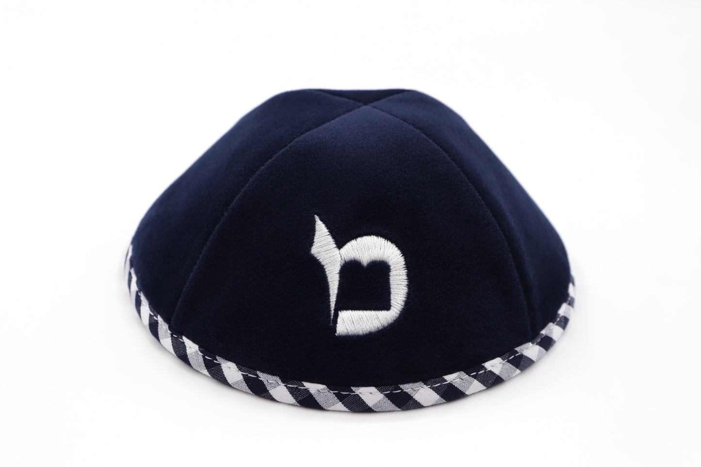 Kippah - Navy Blue Plaid *PRE-ORDER